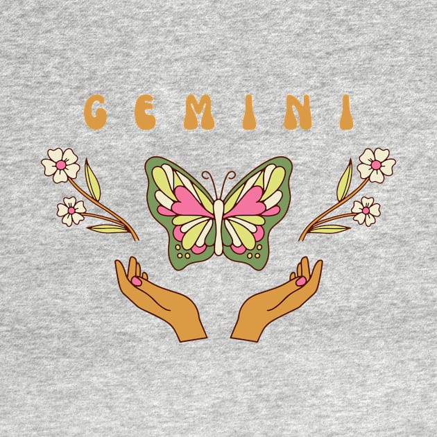 Hippie Aesthetic Gemini Art by rosiemoonart